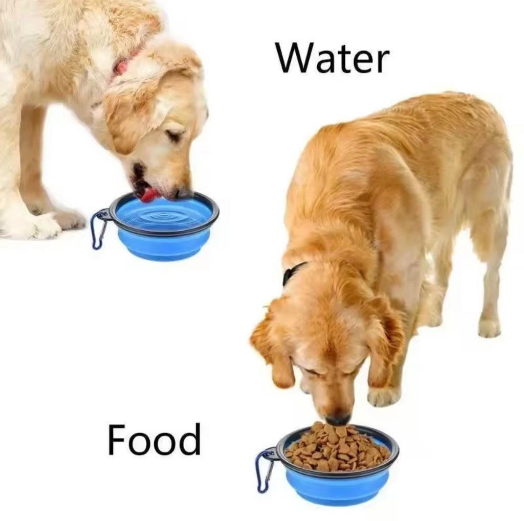 Gamelle pliante chien ou chat en silicone 350ml