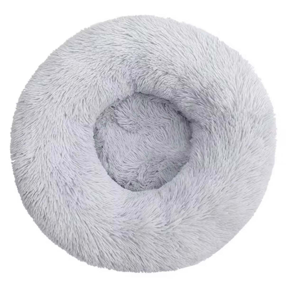 Lit coussin rond gris pour chien / chat confortable