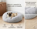 Lit coussin rond gris pour chien / chat confortable